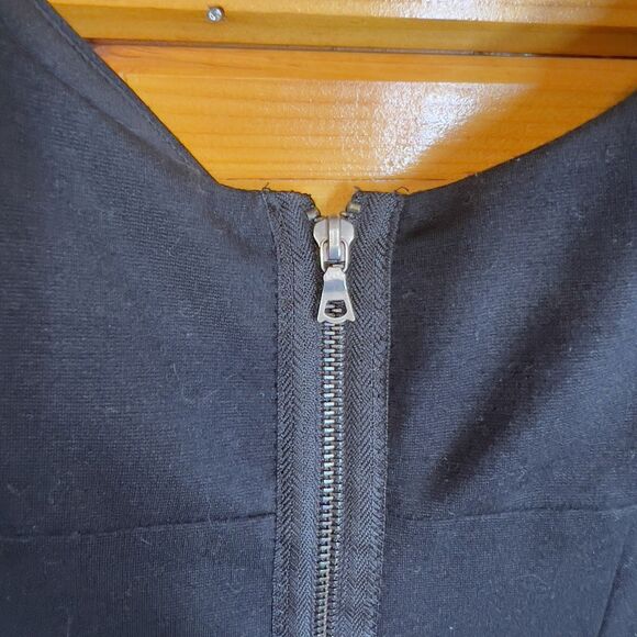 Muse for Boston Proper Sz 8 Black Cold Shoulder Short Sleeve Sheath Dress - Picture 5 of 5